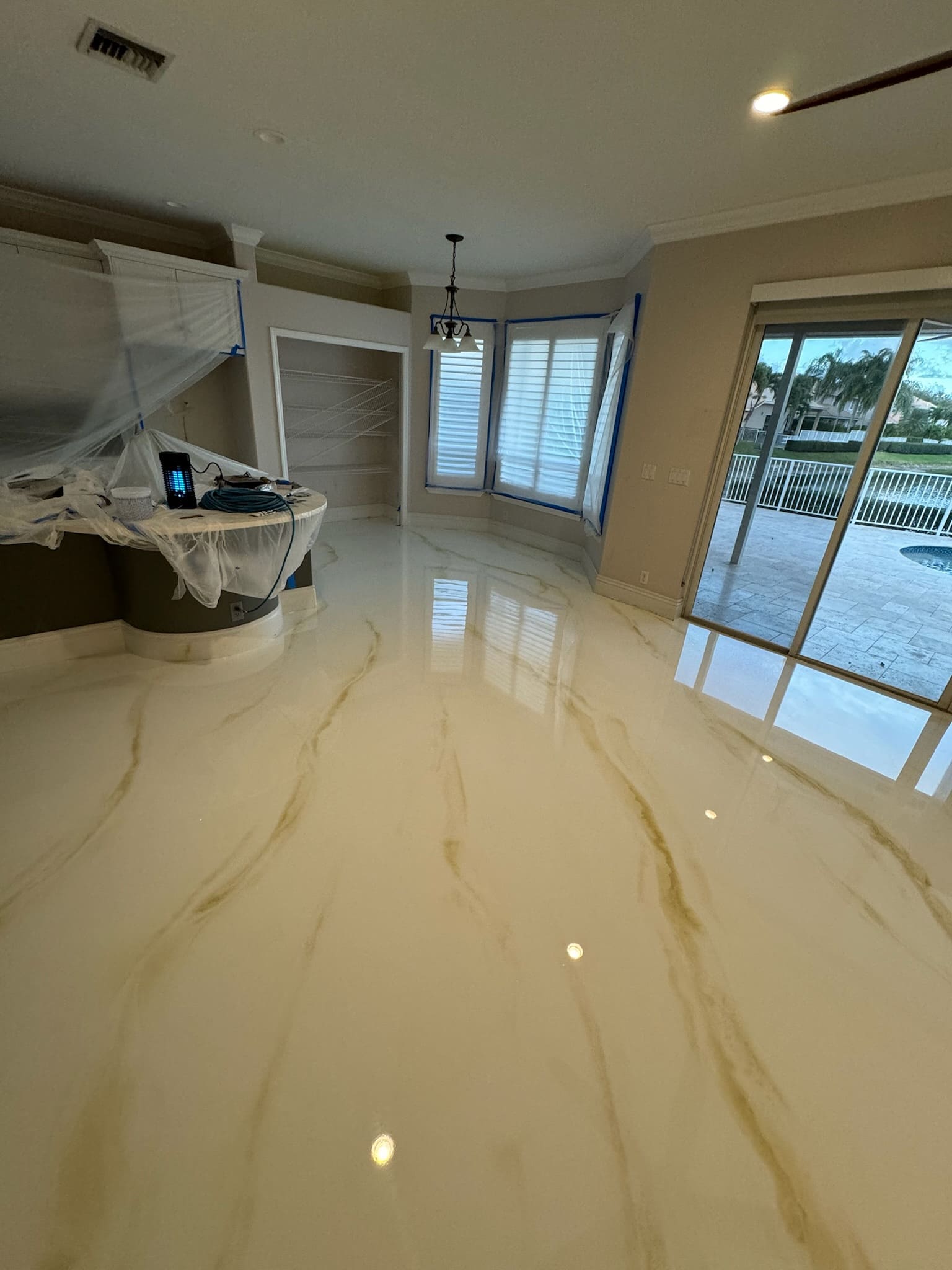 Metallic epoxy floor transformation in South Florida