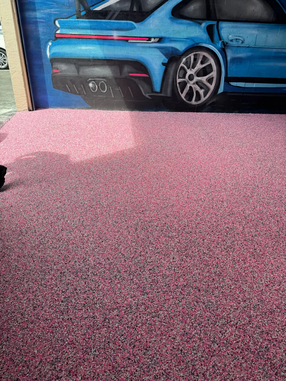 Flake System floor installed by Miami Prime Epoxy in South Florida